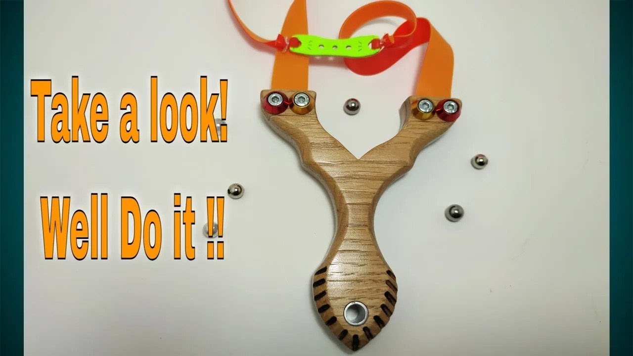 Powerful Wooden Slingshot Easy To Make. Diy Wooden Slingshot YouTube