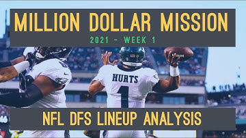 Million Dollar Mission: WEEK 1 - NFL DFS Lineup Analysis