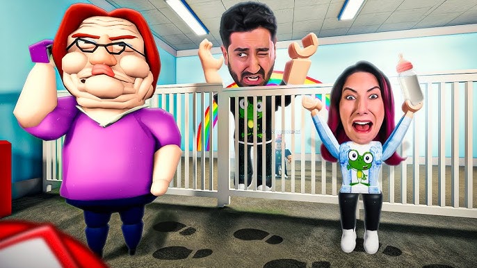 VIRAMOS A BEBÊ POLICIAL FOFA DO ROBLOX!! GIRL BARRY'S BABY PRISON RUN! 