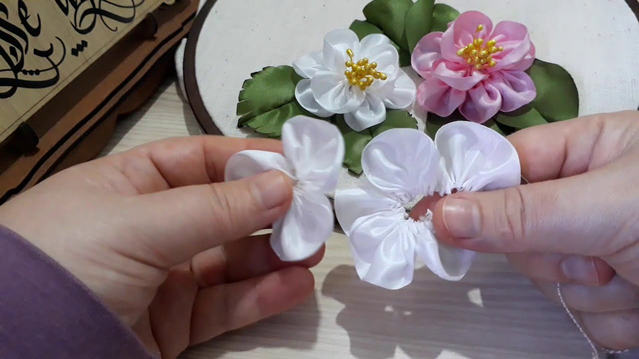 #Kurdela nakışı harika bir çiçek modeli - Ribbon embroidery is a wonderful flower model