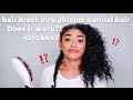 DOES IT WORK? Hair Brush Straightener on Natural Hair +GIVEAWAY (closed) | jasmeannnn
