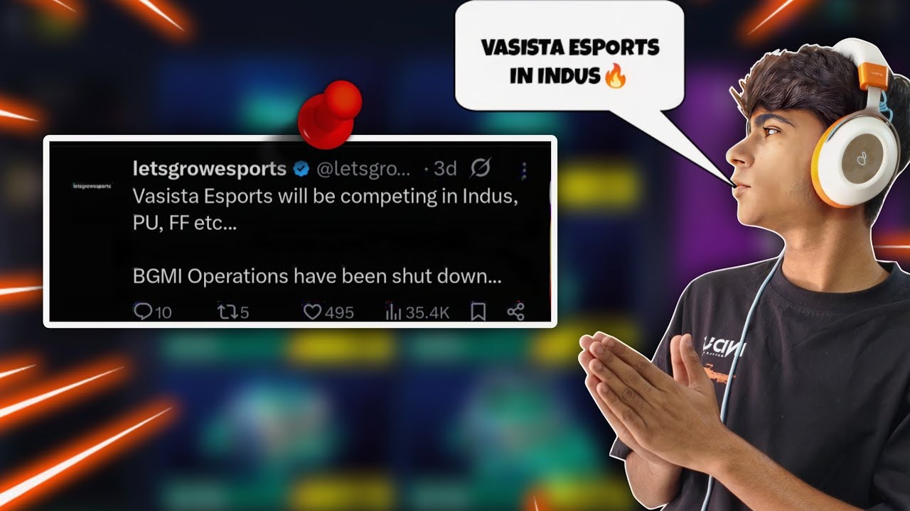 VASISTHA ESPORTS IS COMING TO INDUS! 🔥 Global Launch + Extraction Mode 🤯