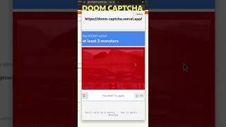 DOOM Captcha (Play Doom, Kill 3 Bots, Get Ack) | #game #captcha #vercel #technology #webdevelopment