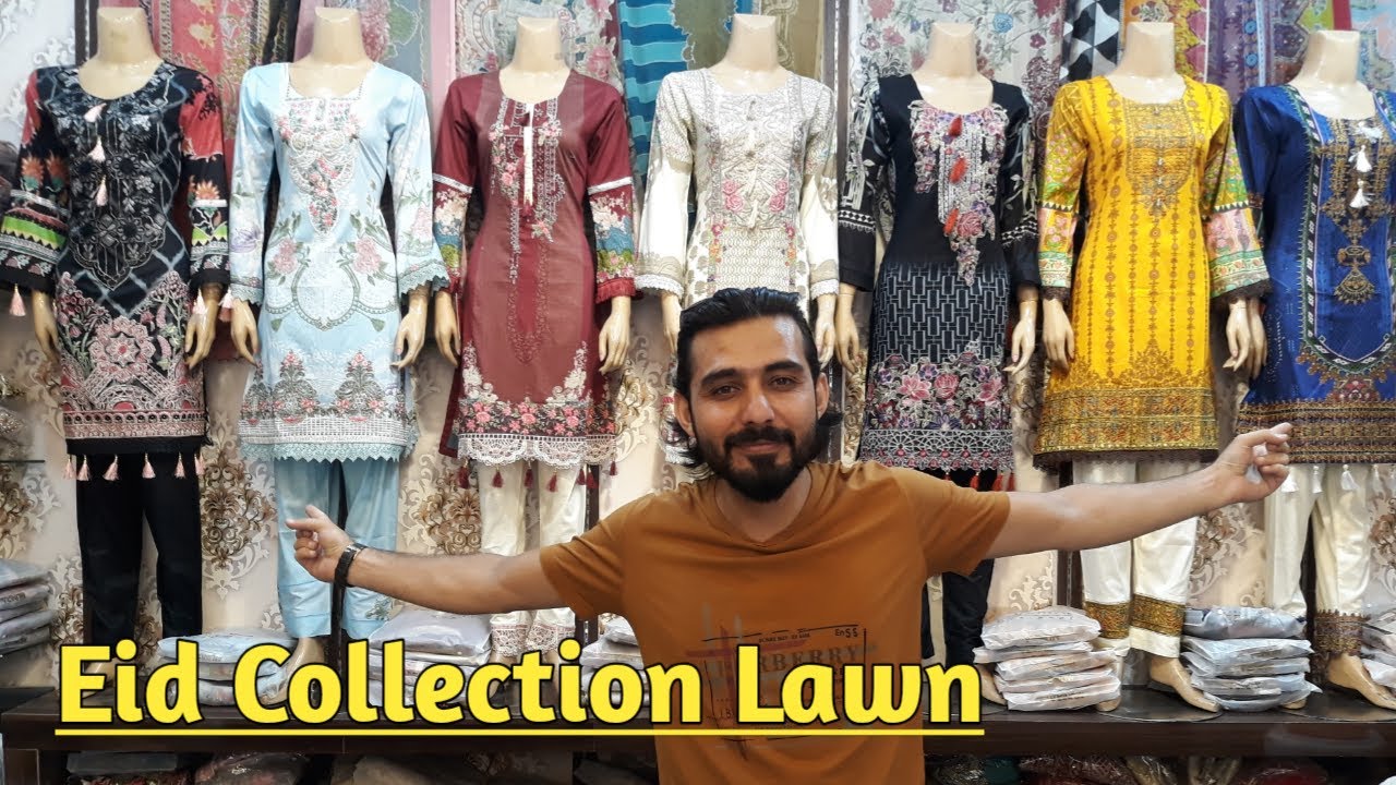 Ready Made Lawn Dress Embroidery Neck Eid Collection 2020 City Center