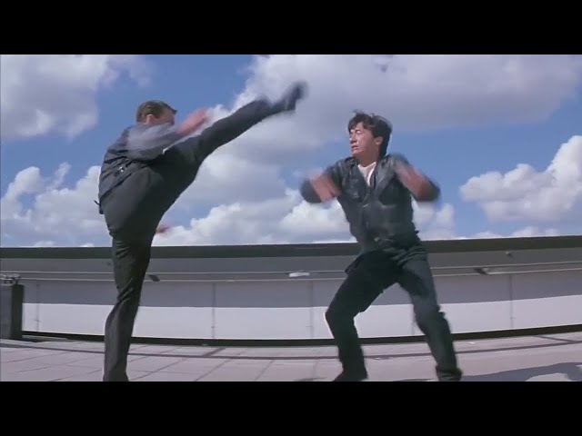 JACKIE CHAN vs RON SMOORENBURG - WHO AM I ? - FINAL FIGHT - ROOFTOP - HD - ROTTERDAM class=