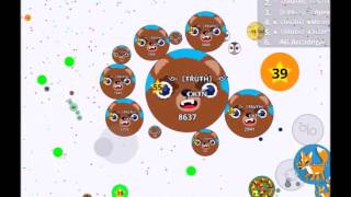 EPIC AGAR.IO 3 WAY SPLITRUNNING WITH Truth EXTN (Extinction) Agar.io