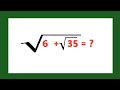 A nice algebra maths square root simplification problem 