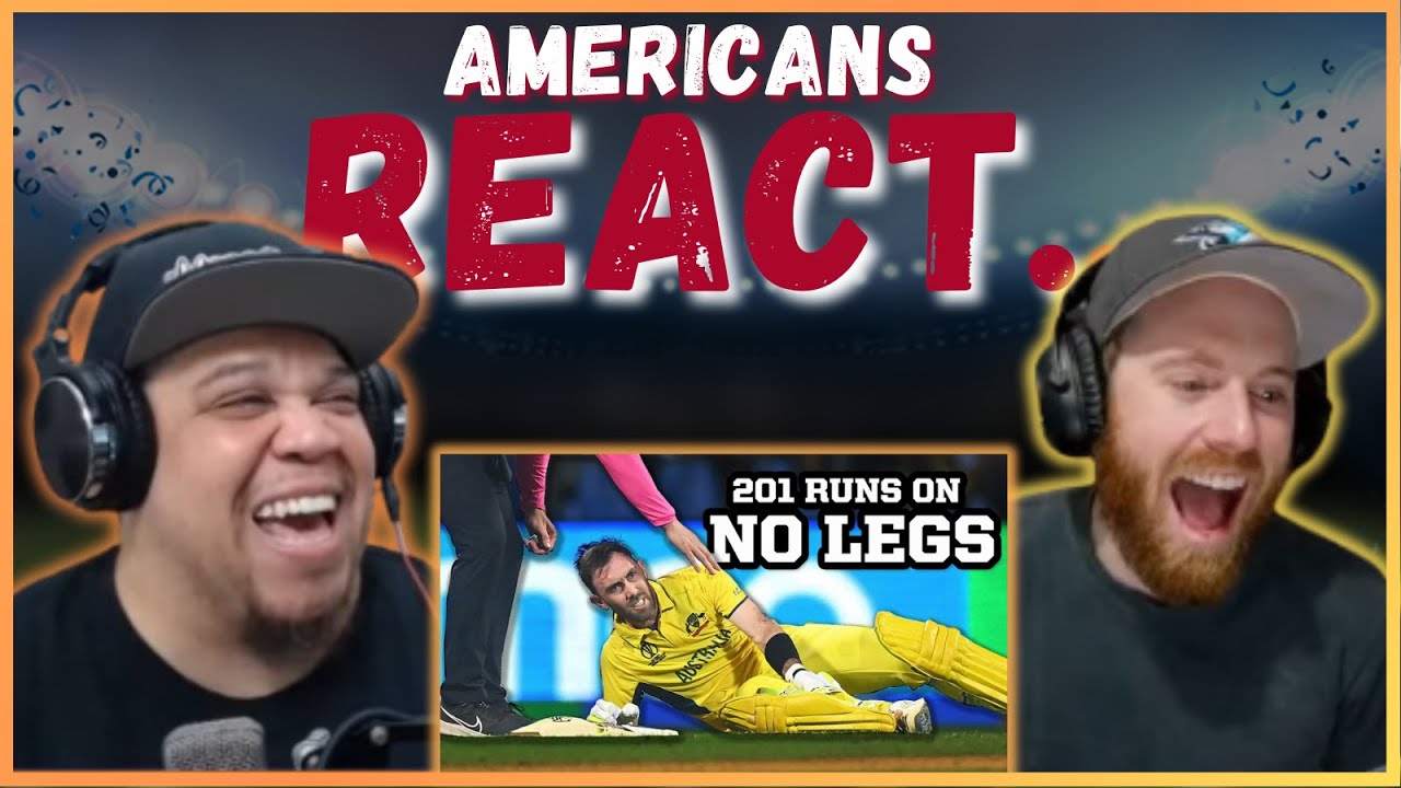 AMERICANS REACT TO GLENN MAXWELL GREATEST BATTING PERFORMANCE EVER WITH NO LEGS || REAL FANS SPORTS