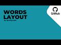 WORDS-LAYOUT #layout #webdevelopment #frontend #html #css #javascript #php #clean #words #web