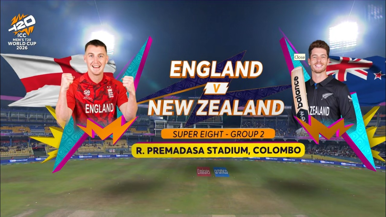 England vs New Zealand Super 8, Highlights ICC T20 WC 2026