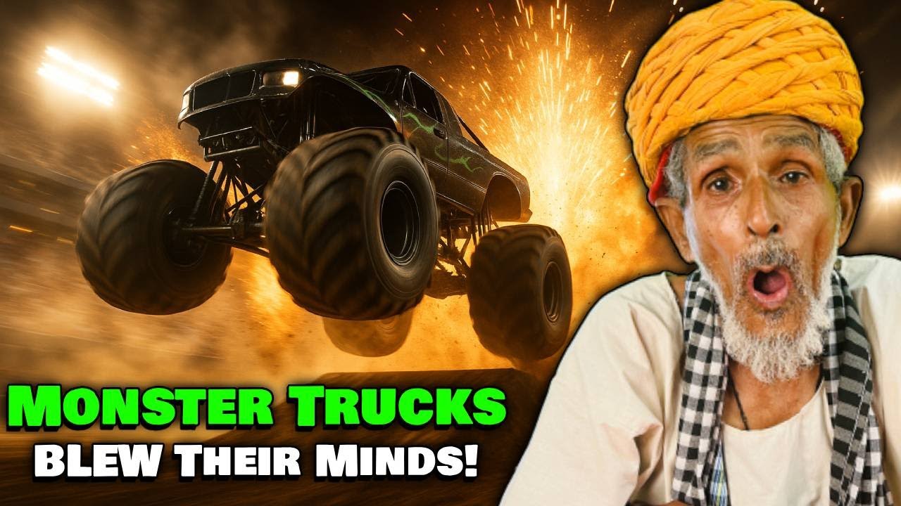 This Got Them Speechless… Villagers React to Insane Monster Truck Stunts!