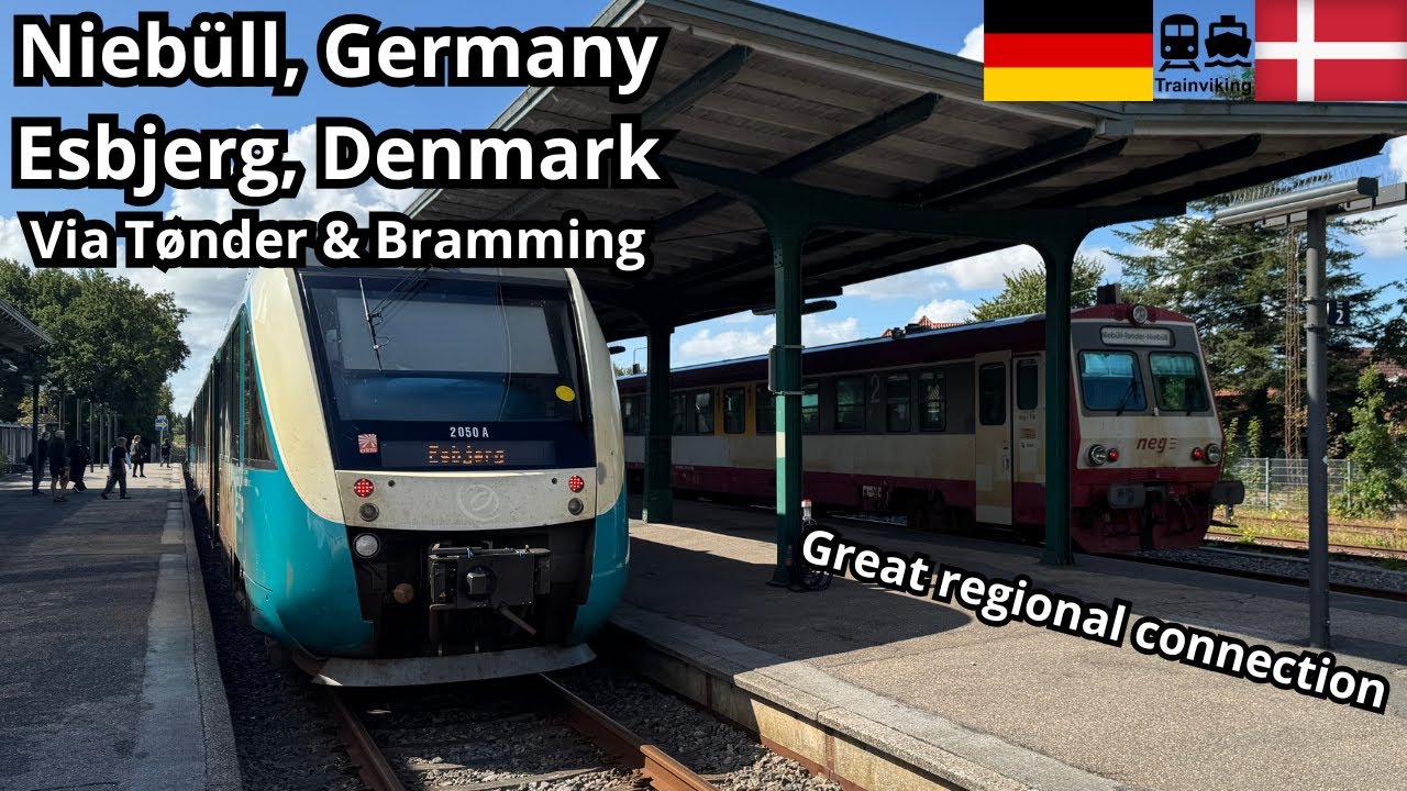 Niebüll, Germany - Bramming & Esbjerg, Denmark via Tønder a great regional connection by train