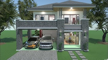 Modern Two Storey House Design (103sqm.)