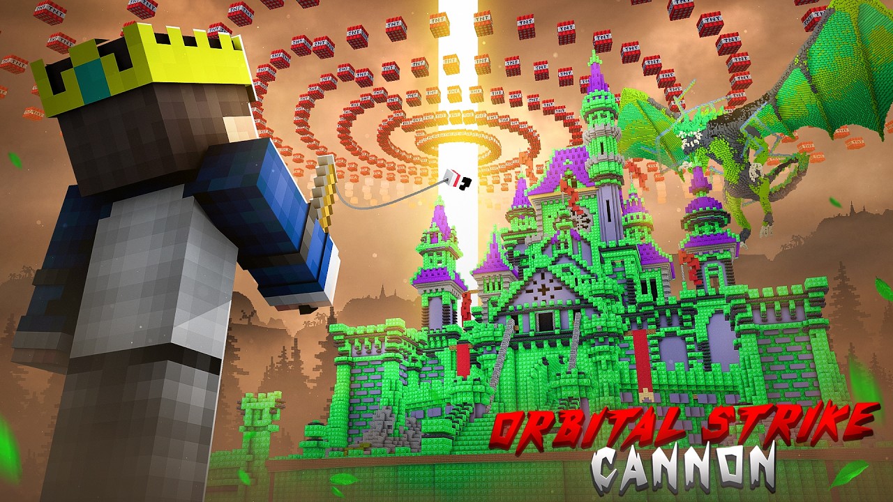 I Build The Orbital Strike Cannon in Minecraft Hardcore...