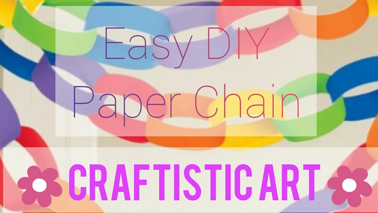 How to make easy paper chain for decoration - YouTube