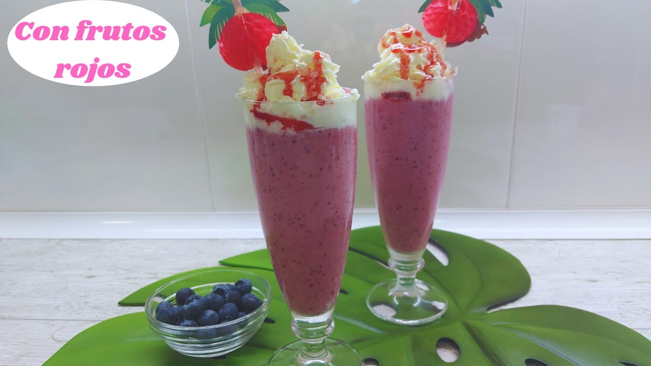 Batido de frutos rojos