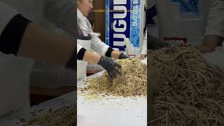 Norin - Uzbek Traditional Cuisine. Meat With Noodles Cut And Mixed By Hand.