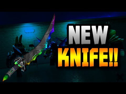 Brand New Rainbow Shock Unobtainable Knife Update - new secret mmx value list roblox murder mystery x youtube