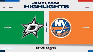 NHL Highlights | Stars vs. Islanders - January 21, 2024