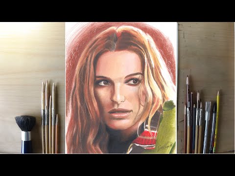#drawing Natalie Portman | Colored Pencil speed draw