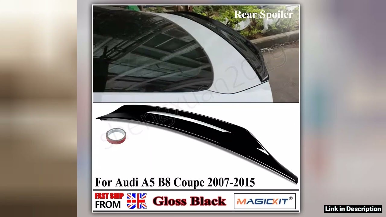 Rear Trunk Spoiler Boot Fit For Audi A5 B8 Coupe 2007 2008 2009 2010 2011 2012 2013 2014 2015 Gloss