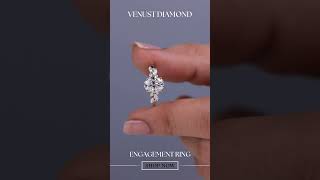 Oval Cut Cluster Moissanite Engagement Ring 💎 | Timeless Sparkle & Elegance
