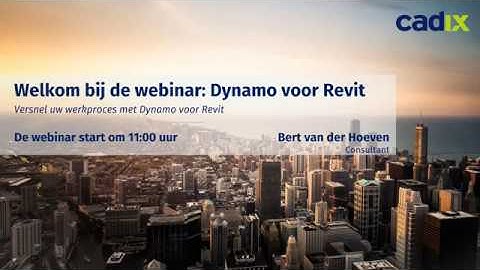 Webinar: Versnel uw werkproces met Dynamo