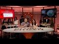 Andy Cohen and  Salma Hayek Pinault in the Action Hub at Global Citizen Festival 2016