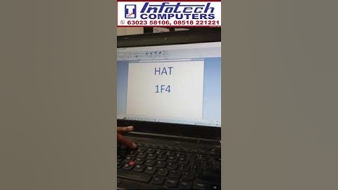Create Hat Word Document | Infotech Computers Bhagya Nagar Kurnool 6302358106