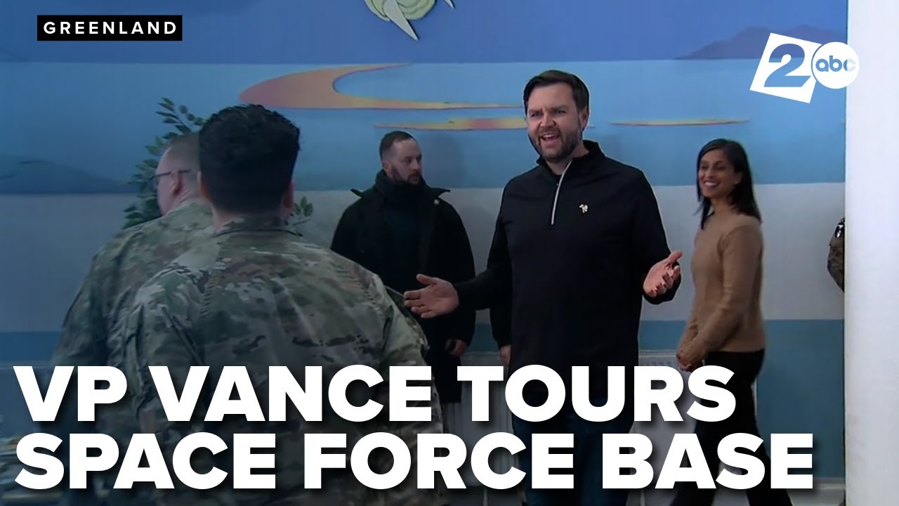 Vice President JD Vance tours a U.S. Space Force Base in Greenland on Friday