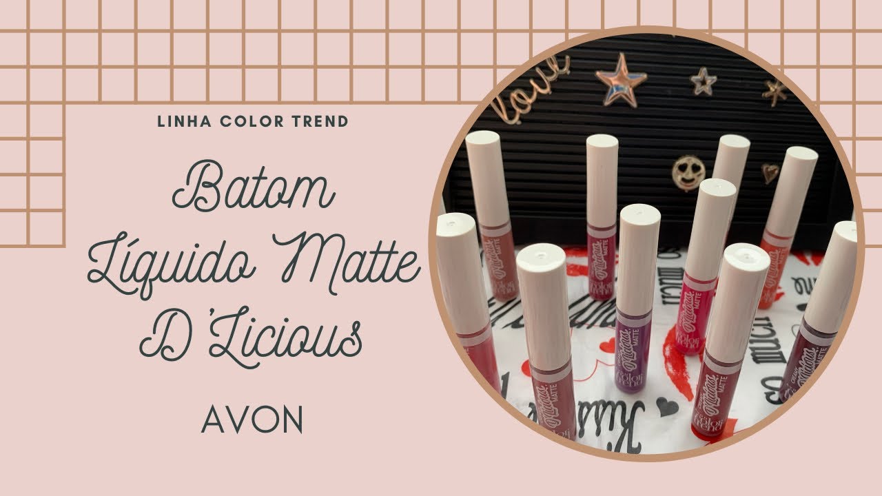 #RESENHA: Batom Líquido Matte D’licious - AVON
