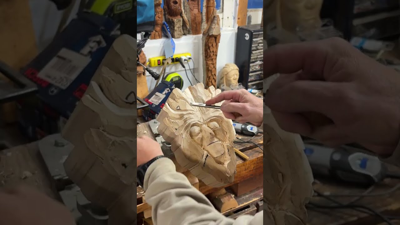Carving a Greenman live