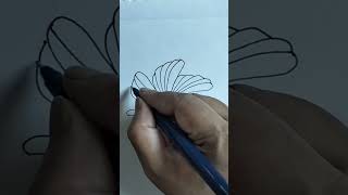 how to draw a freehand flower doodle 🌹#shorts #doodle #art #relaxing #drawing #flowers