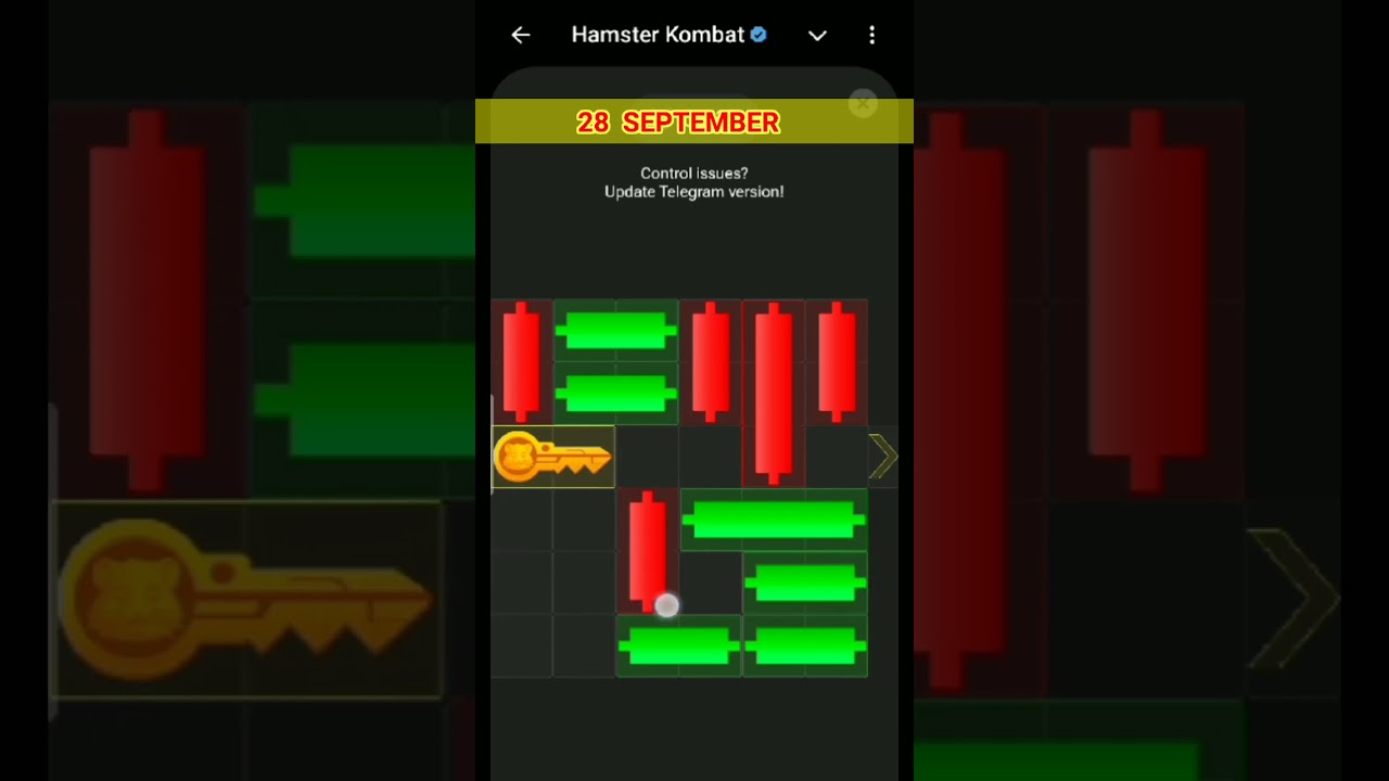 28 September Hamster Kombat daily mini game today. || Mini game key.....