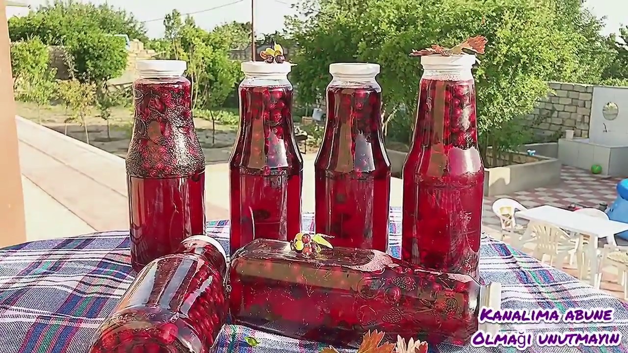 QARAĞATDAN KOMPOTUN HAZIRLANMA QAYDASI.FRENKÜZÜMÜ KIŞLIK KOMPOSTO YAPIMI.КОМПОТ ИЗ СМОРОДИНЫ НА ЗИМУ