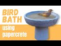 DIY Bird Bath Using Papercrete, Lightweight Concrete Mixture, DIY Cement Bird Bath