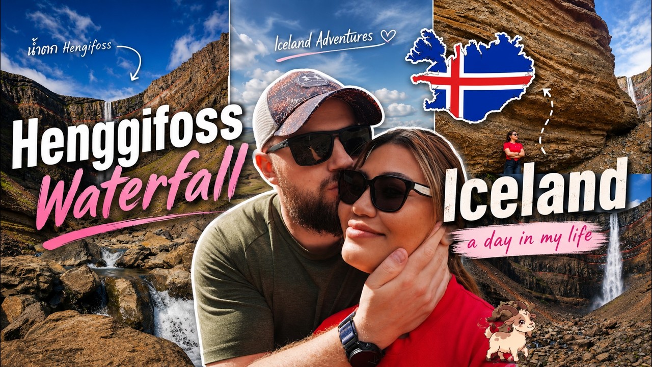 Camping in Iceland EP.2 :  Hengifoss waterfall #iceland — Hengifoss — video poster