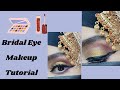 How to step by step bridal eye makeup tutorial  golden maroon eye makeup tutorial 