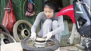 Talented 18 Year Old Girl Repairs And Restores Motorbikes For Single Mom. Amazing!