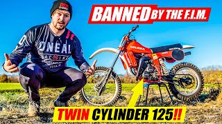 Riding the OUTLAWED Twin Cylinder 2 Stroke Dirt Bike! by 999lazer 433,367 views 5 months ago 30 minutes