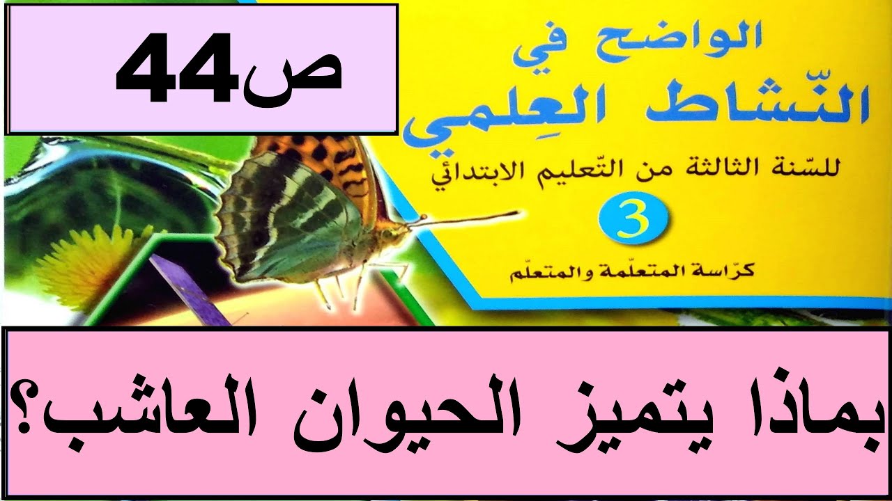 بماذا يتميز الحيوان العاشب؟ ص44 منهل النشاط العلمي  المستوى الثالث طبعة 2020