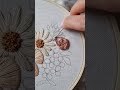 Cozy and peaceful Aesthetic flowers embroidery🌸 #embroidery #tutorial #diy #handmade #art #craft