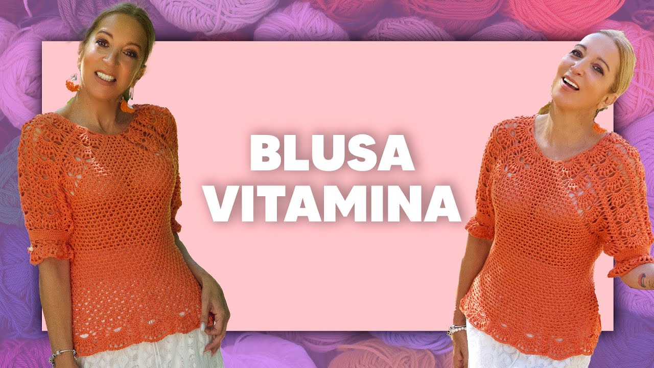 ¡ESPECIAL MEDIA MANGAL! BLUSA VITAMINA 💖  - TEJER CROCHET SÚPER FÁCIL en Tejer es de guapas