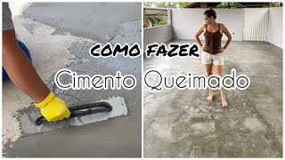 COMO FAZER CIMENTO QUEIMADO NO CONCRETO | PASSEI RESINA NO CIMENTO QUEIMADO