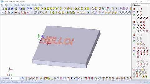 VariCAD – Creating 3D Texts