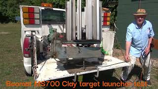 Test firing a Beomat MS700 Clay target launcher after repairs