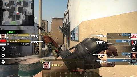 CSGO 1v4 ace clutch on new dust2