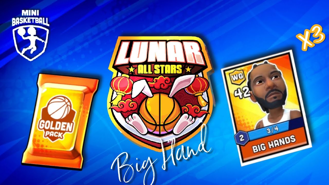 Mini BasketBall - Lunar Arena! Big Hand x3 Gold Pack!