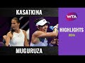 Daria Kasatkina vs. Garbiñe Muguruza | 2020 Doha First Round | WTA Highlights