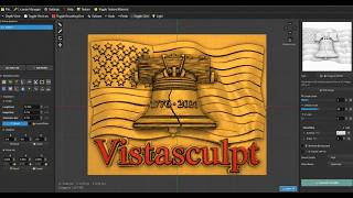 Making a 1776-2026 Liberty Bell  American Flag Wood Carving / Vistasculpt